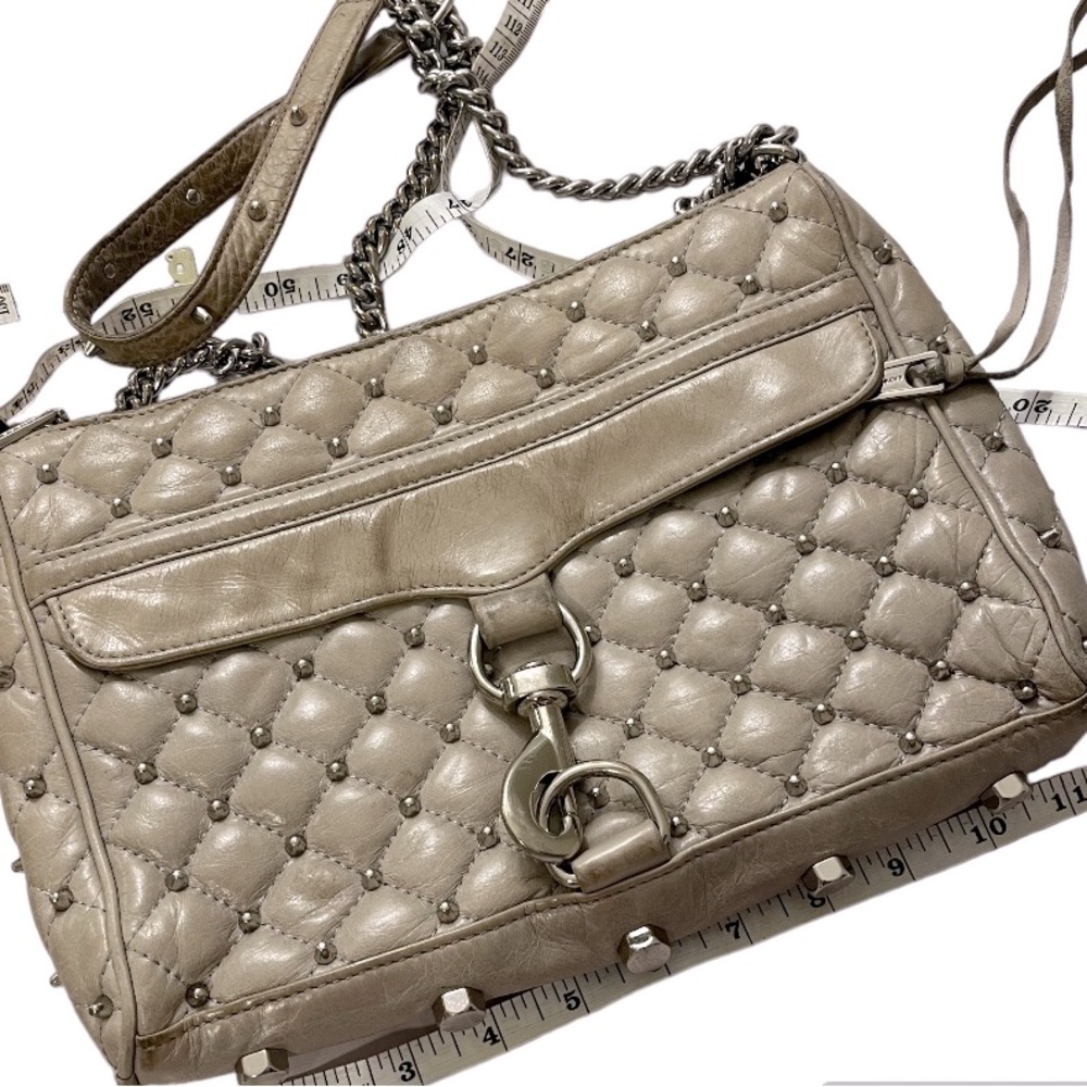 Rebecca Minkoff Crossbody Bag Mint Green Clutch Handbag Silver Hardware Midi